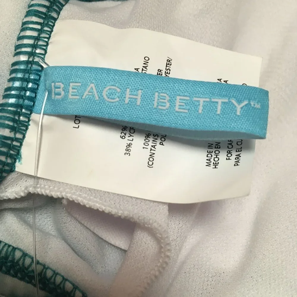 NWT Beach Betty by Miracle Brands Cut Out 1 Piece Swimsuit Green Tie Dye Size M
